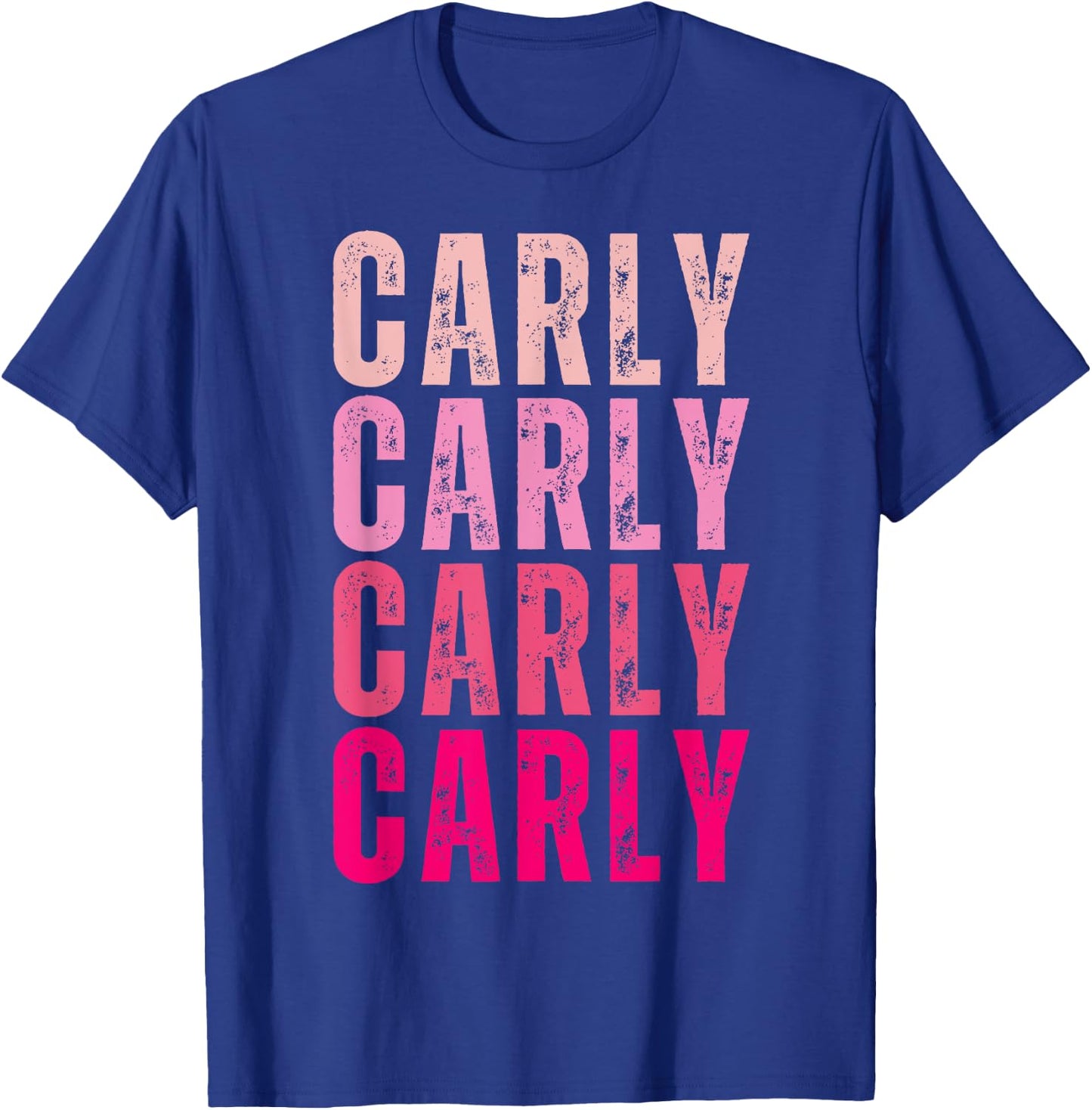 Personalized Name Carly I Love Carly 70's Vintage T-Shirt - T-Shirt | Royal