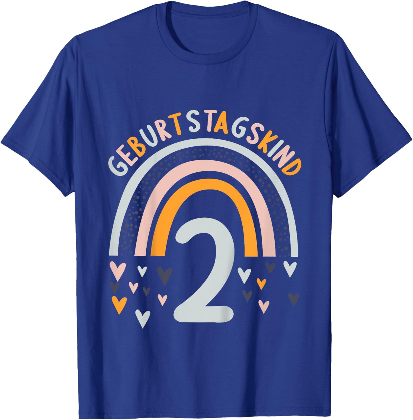 Kids 2 Years Old Boy Girl Rainbow Rainbow 2nd Birthday , black, 80 T-Shirt - T-Shirt | Royal
