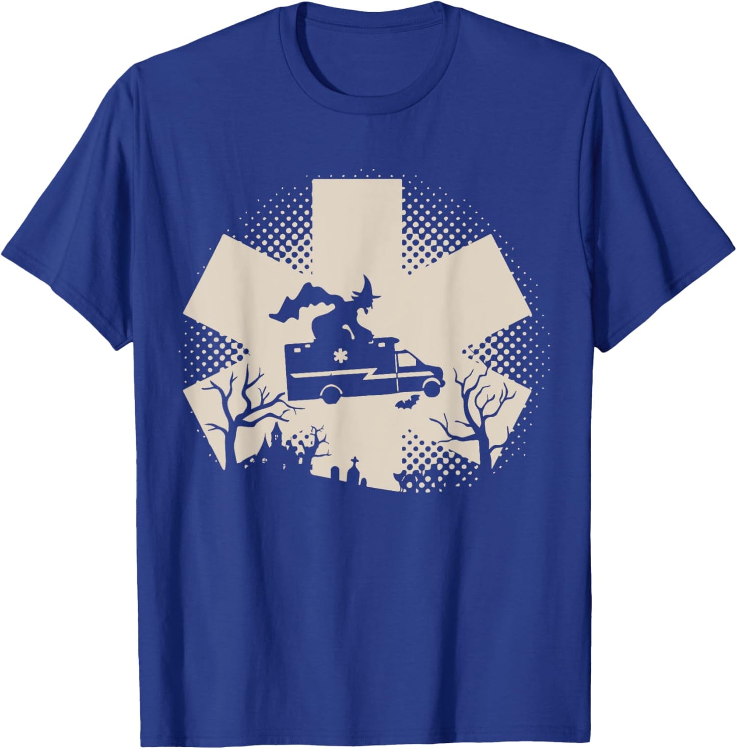 Funny EMT Paramedic EMS Halloween Design T-Shirt - T-Shirt | Royal