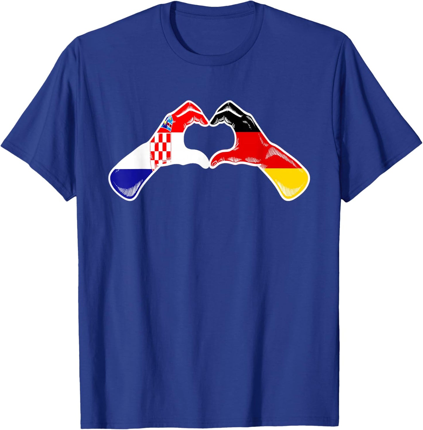 Kroatien Deutschland Flagge - Kroatisch Deutsches Herz T-Shirt - T-Shirt | Royal
