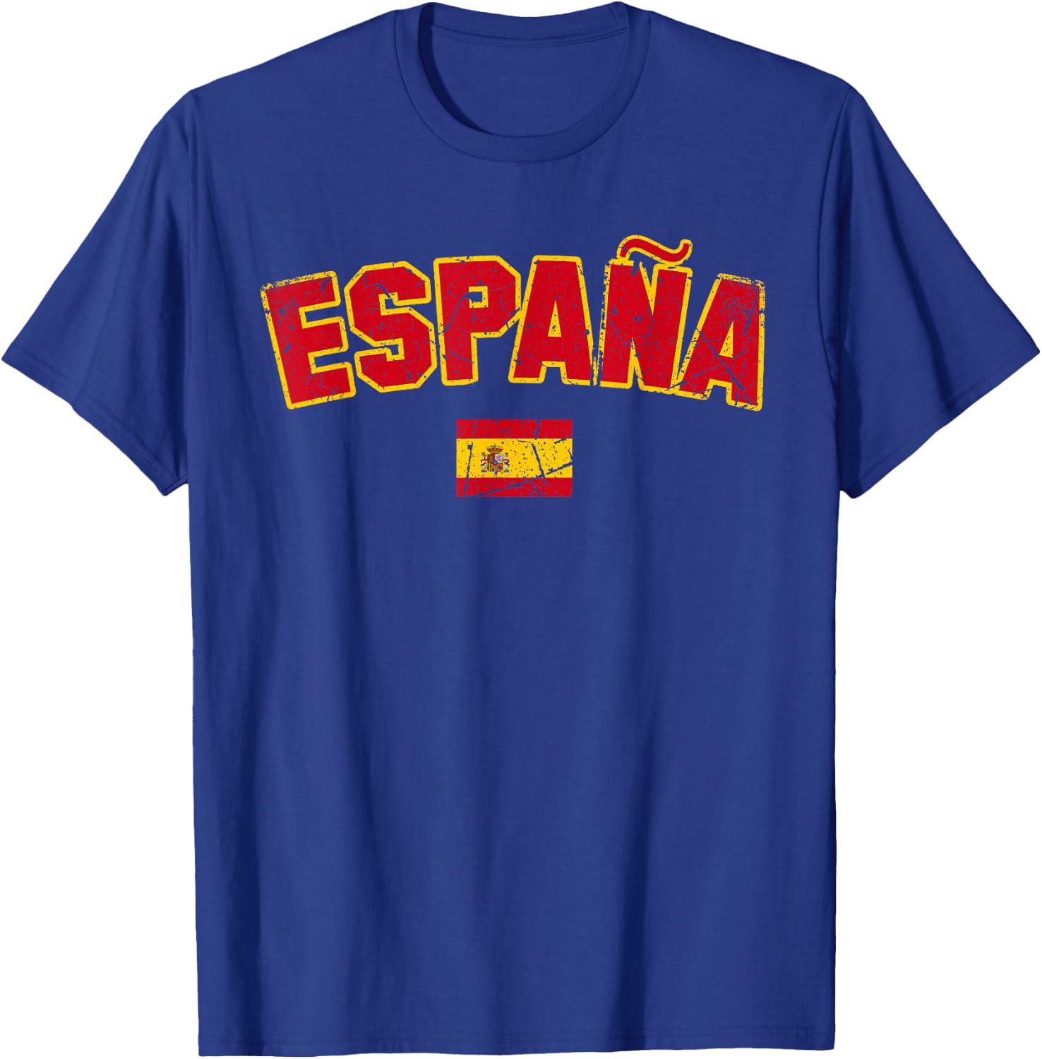 ESPAÑA SPAÑA Flag | Men Women Kids SPAIN , Black, S T-Shirt - T-Shirt | Royal
