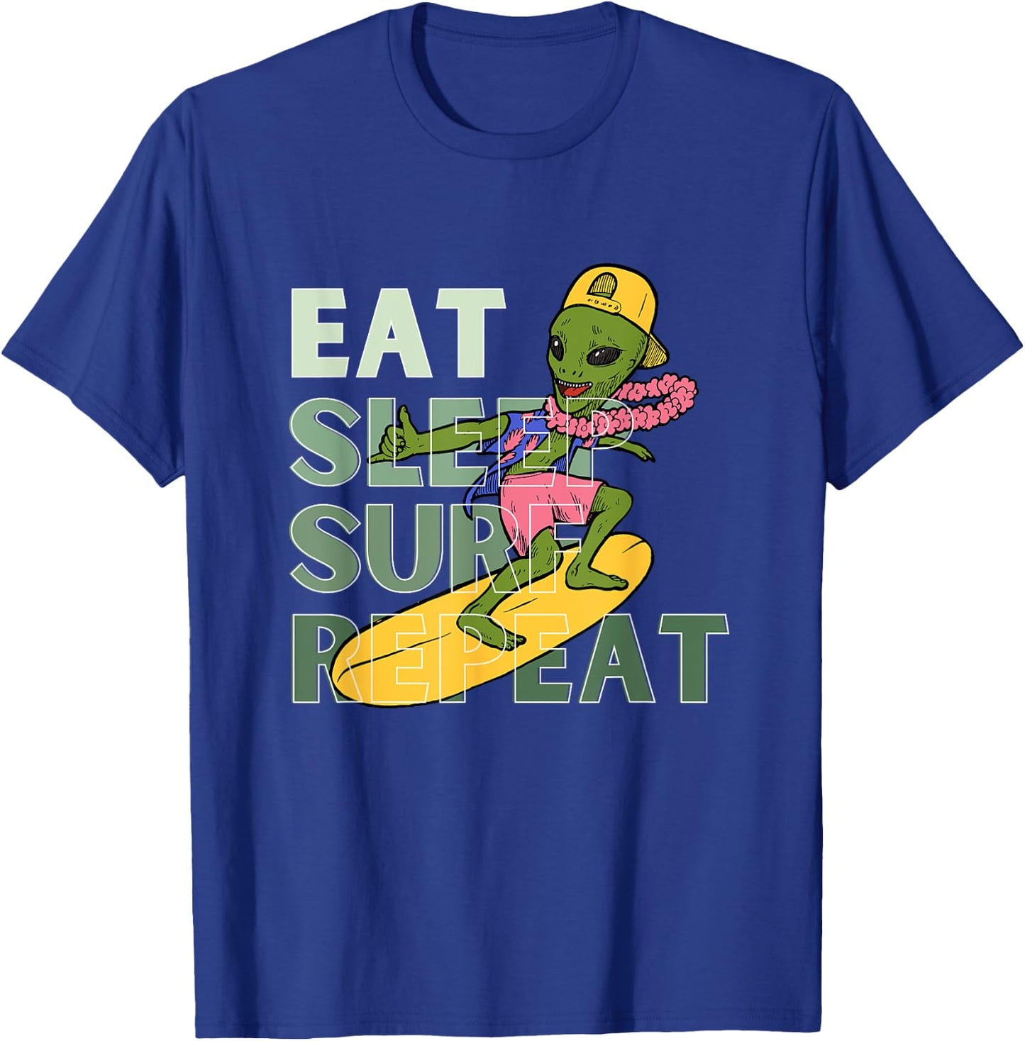 Eat Sleep Surf Repeat T-Shirt - T-Shirt | Royal