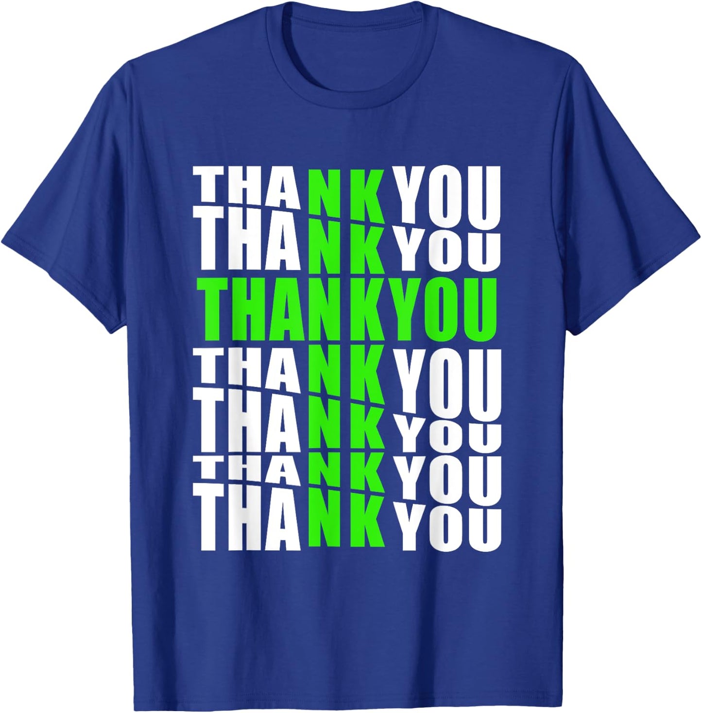 Thank You Written To Form Cross Jesus Gratitude Blessings T-Shirt - T-Shirt | Royal