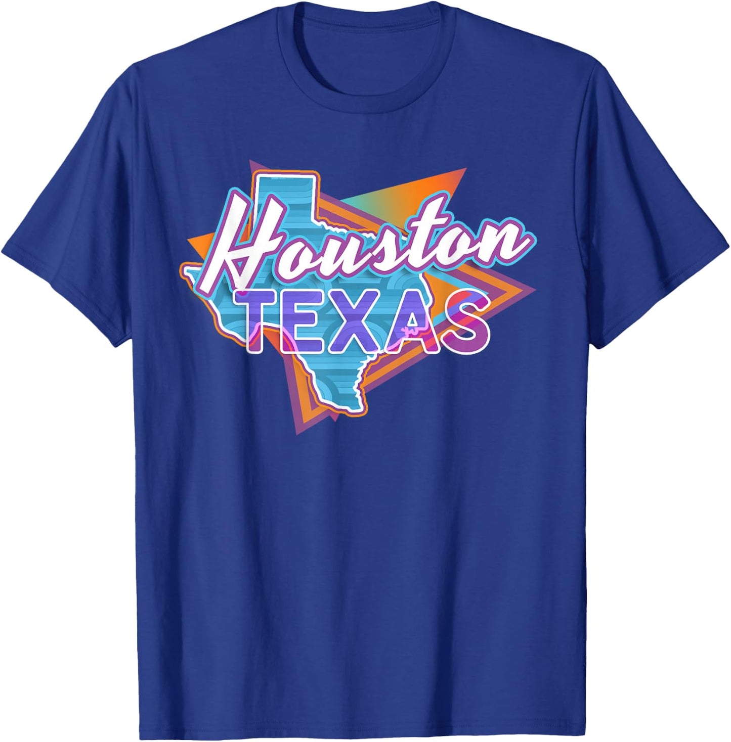 TX Hometown Classic 80s 90s Retro Souvenir Apparel Houston Texas Vintage Retro Throwback T-Shirt - T-Shirt | Royal
