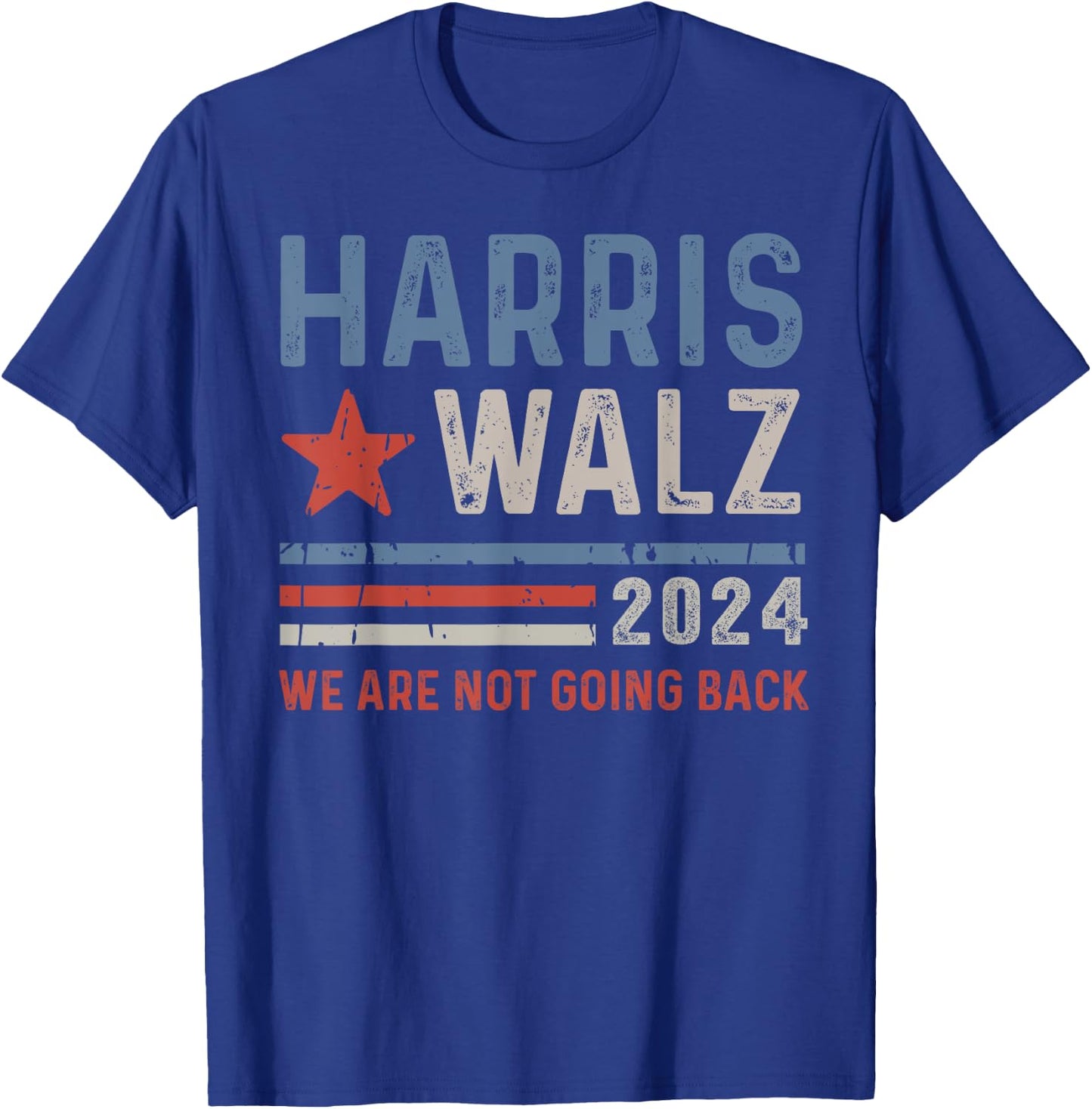 We're Not Going Back 2024 Election Vintage T-Shirt - T-Shirt | Royal