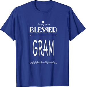 Blessed Gram Grandma Grandmother T-Shirt - T-Shirt | Royal
