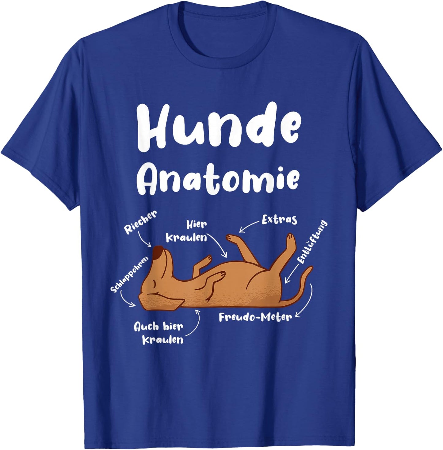Dog Anatomy Dog Owners Funny Dog , black T-Shirt - T-Shirt | Royal