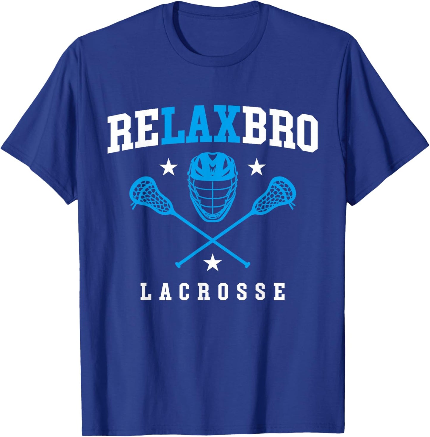 Relax Bro Funny Lacrosse Player Retro Style Kids Adult T-Shirt - T-Shirt | Royal