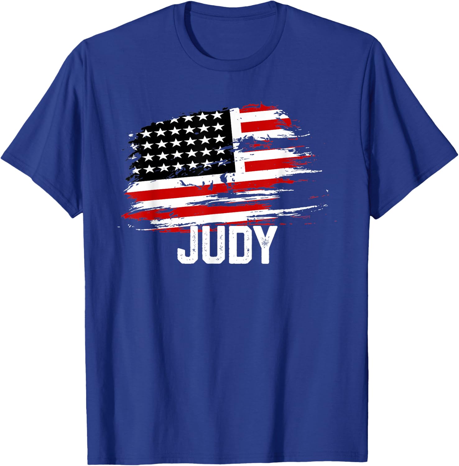JUDY USA Flag Personalized 4th of July JUDY T-Shirt - T-Shirt | Royal