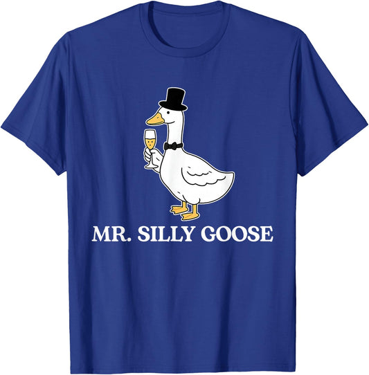 Mr. Silly Groom Goose Couple Matching Wedding Funny Men T-Shirt - T-Shirt | Royal