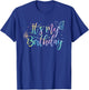It's My Birthday Butterfly Tie Dye Birthday Party Women Girl T-Shirt - T-Shirt | Royal
