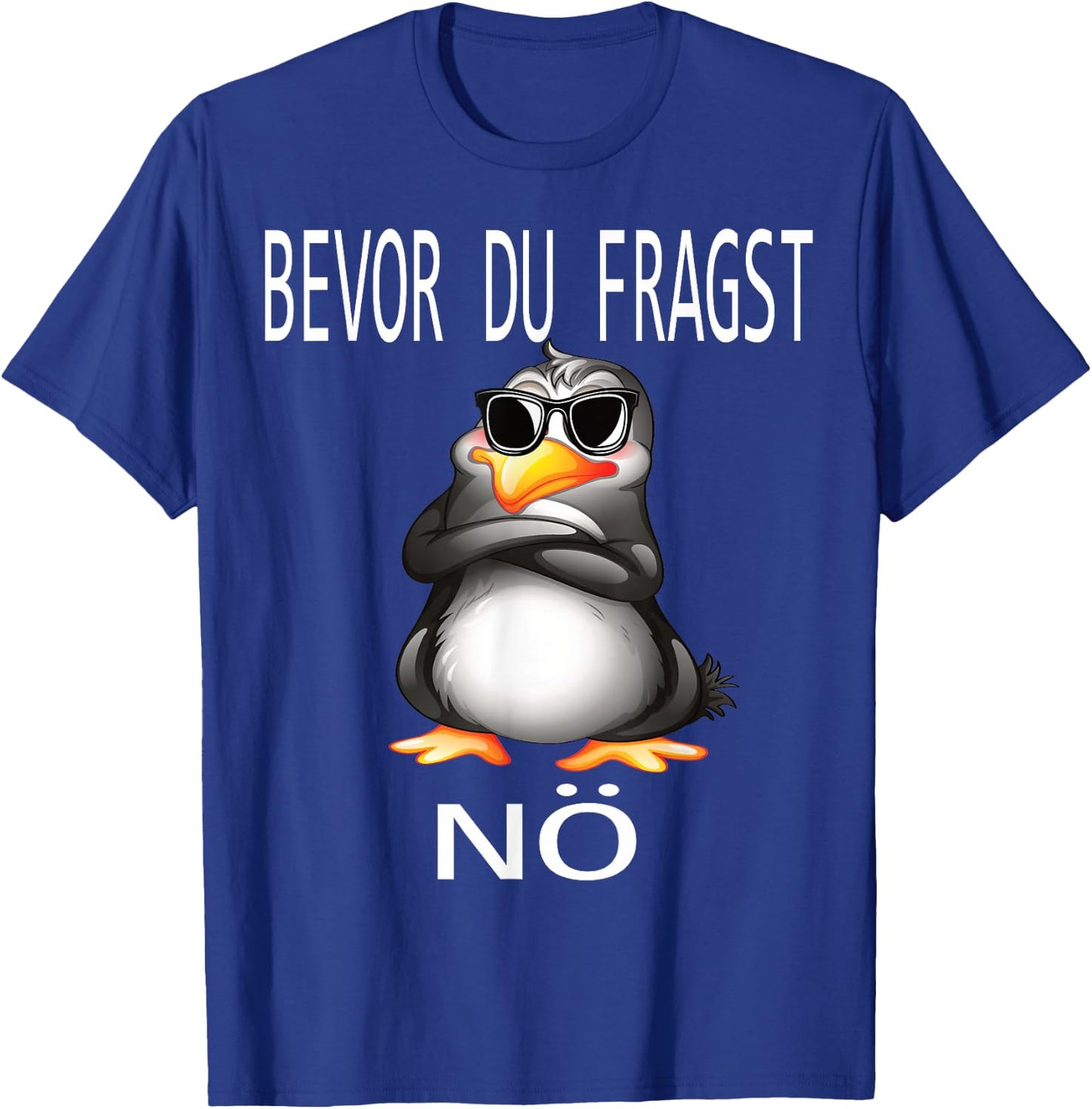 Funny Design with Cute Penguin , black T-Shirt - T-Shirt | Royal