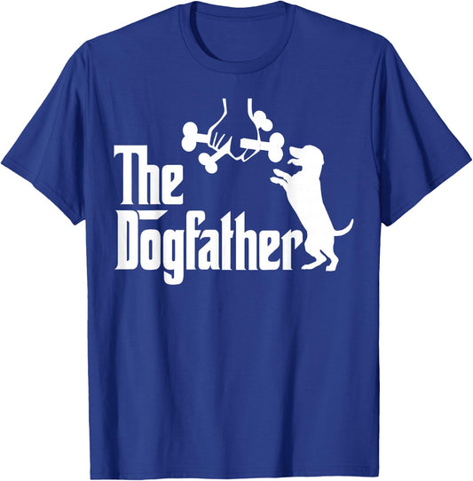 Funny Dog Dad The Dogfather Dog Father Funny Fathers Day Men T-Shirt - T-Shirt | Royal