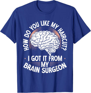 Craniotomy Warrior Surgery Recovery Brain Surgeon Surgery T-Shirt - T-Shirt | Royal