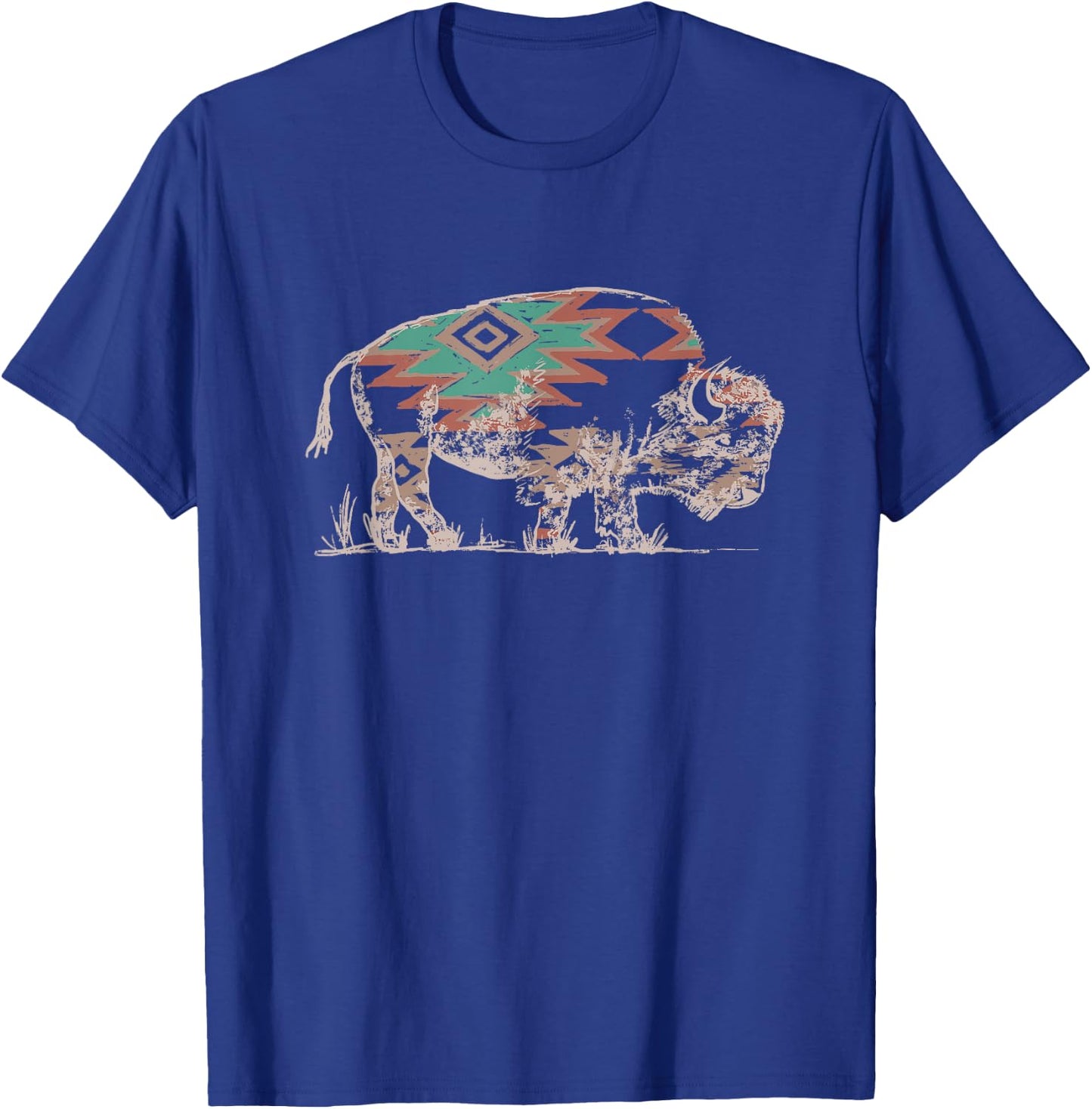 Buffalo Aztek T-Shirt - T-Shirt | Royal