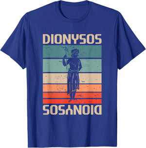 Vintage Retro Griechische Götter Antik Griechenland Mythologie Dionysos T-Shirt - T-Shirt | Royal