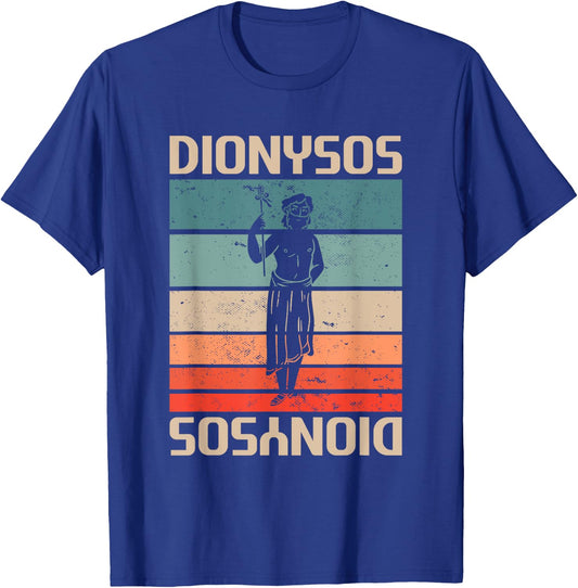Vintage Retro Griechische Götter Antik Griechenland Mythologie Dionysos T-Shirt - T-Shirt | Royal