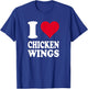 I Love Chicken Wings T-Shirt - T-Shirt | Royal