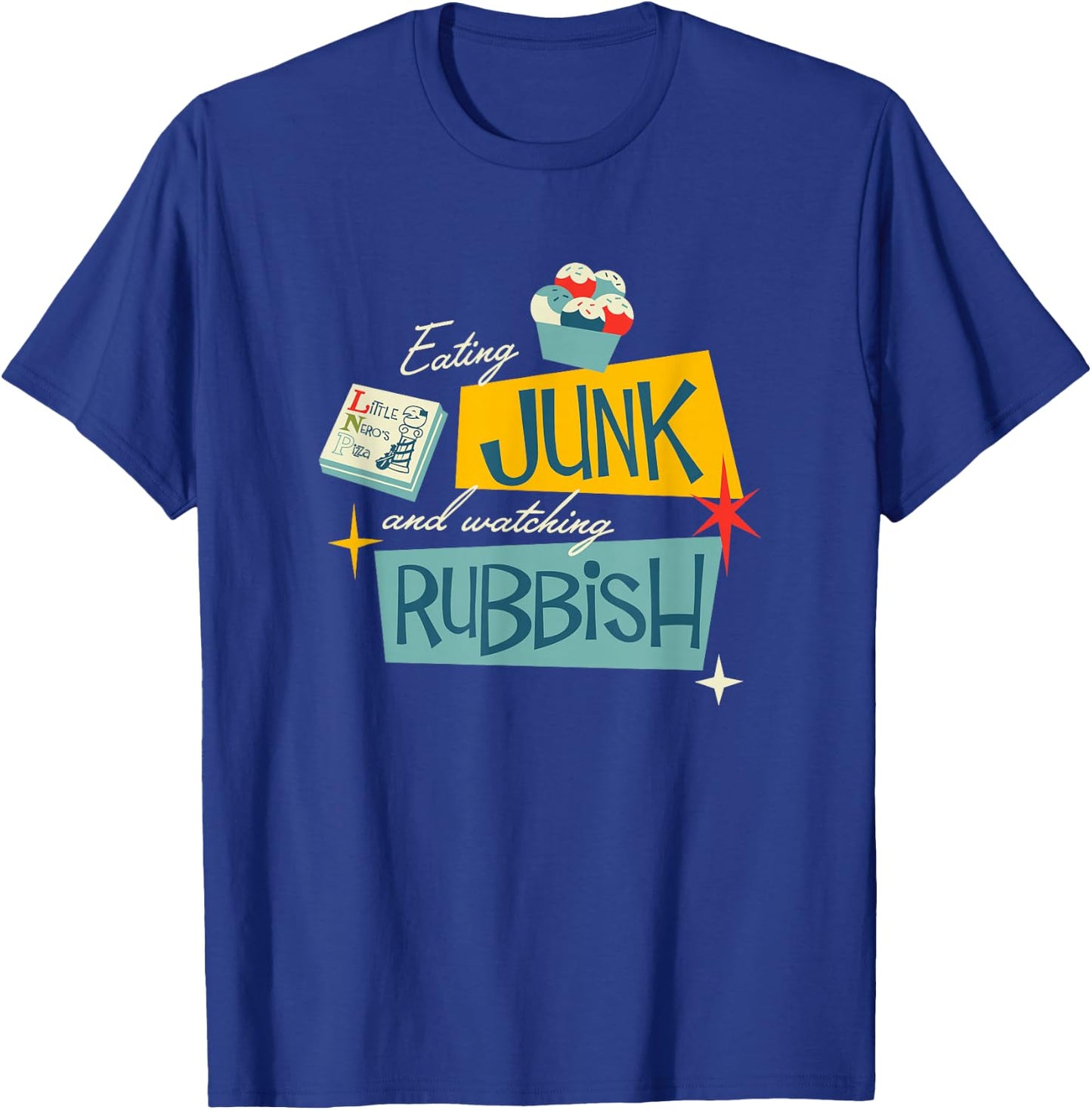 Home Alone Christmas Day Eating Junk and Watching Rubbish T-Shirt - T-Shirt | Royal