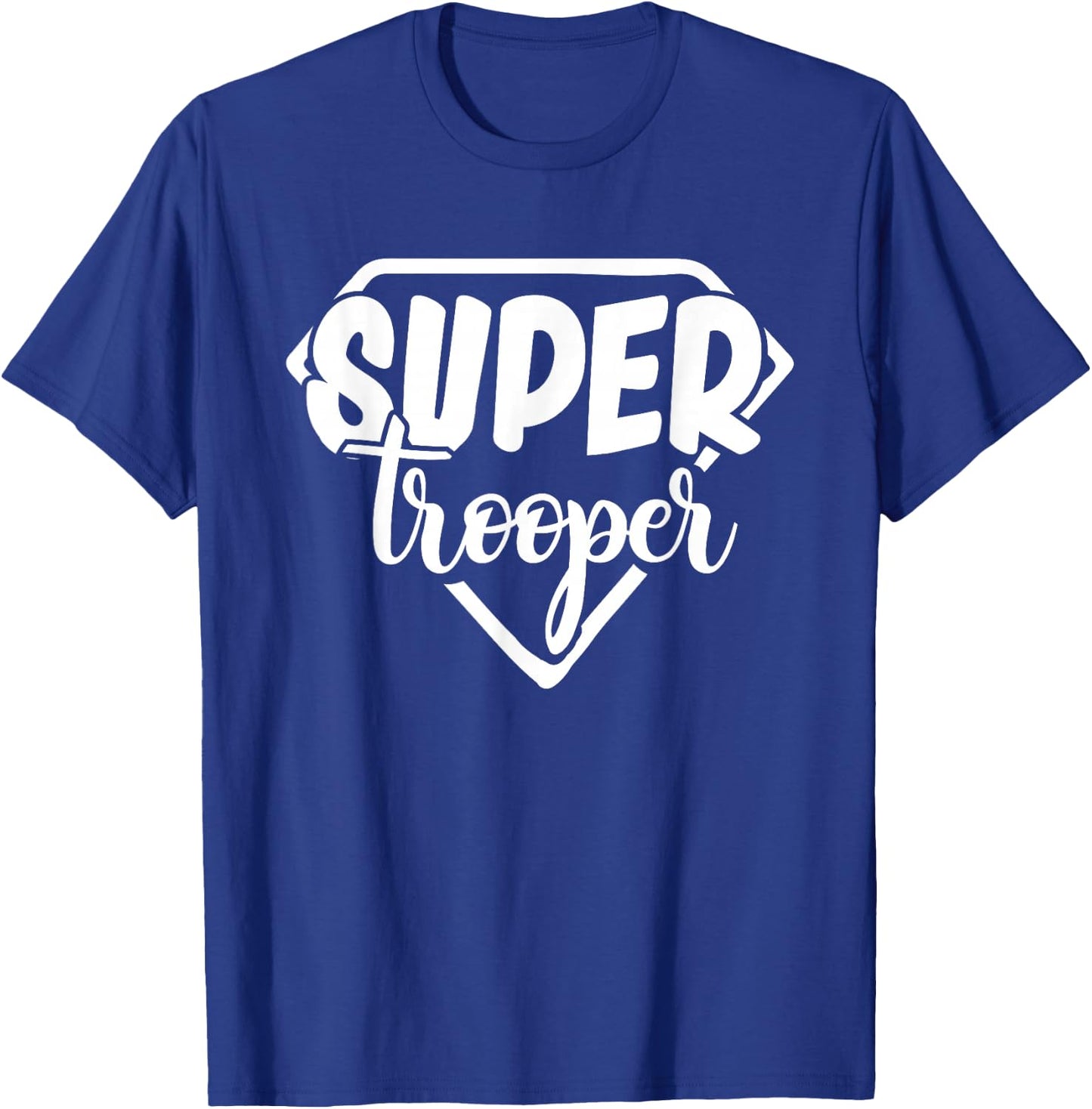 Super Trooper Heroic Design Honoring Law Enforcement Officer T-Shirt - T-Shirt | Royal