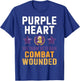 Purple Heart Vietnam Veteran Combat Wounded Proud Patriotic T-Shirt - T-Shirt | Royal