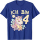 4th Birthday Unicorn Children's Birthday - Unicorn I Am 4 T-Shirt - T-Shirt | Royal