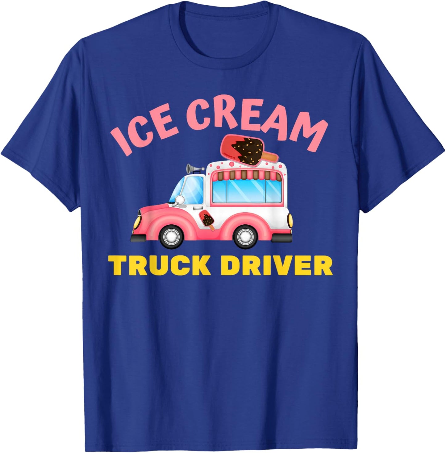 Ice Cream Truck Driver Nostalgic Man Classic Summer Sweet T-Shirt - T-Shirt | Royal