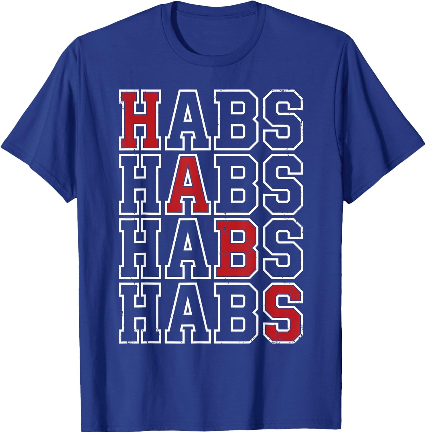 Habs Vintage Design Men Women Kids T-Shirt - T-Shirt | Royal