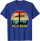 He is Risen Retro Vintage Happy Easter T-Shirt - T-Shirt | Royal