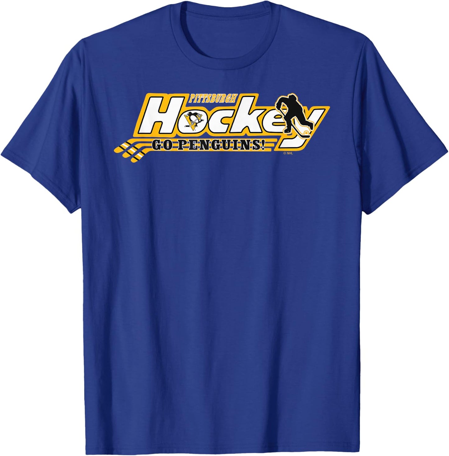 Pittsburgh Penguins Hockey Dark Heather Officially Licensed T-Shirt - T-Shirt | Royal