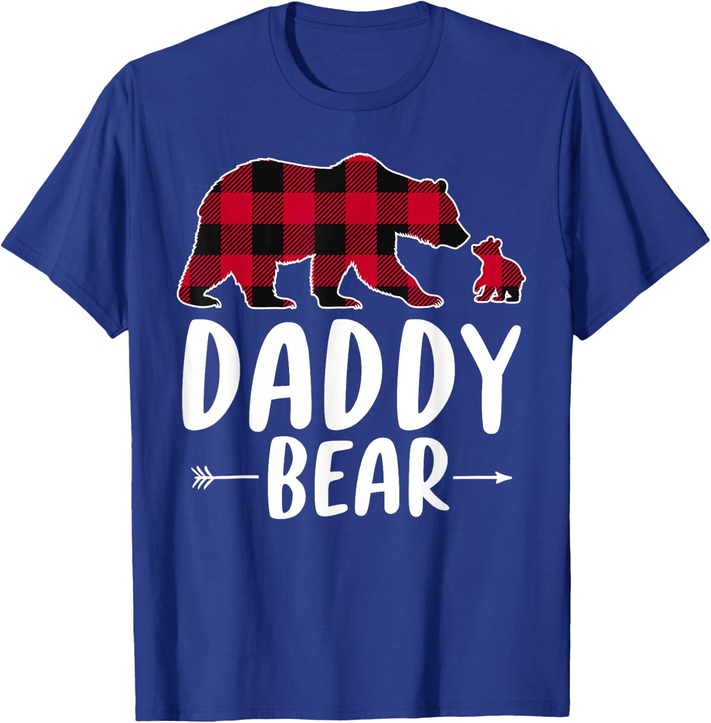 Daddy Bear Christmas Pajama Red Buffalo Plaid T-Shirt - T-Shirt | Royal