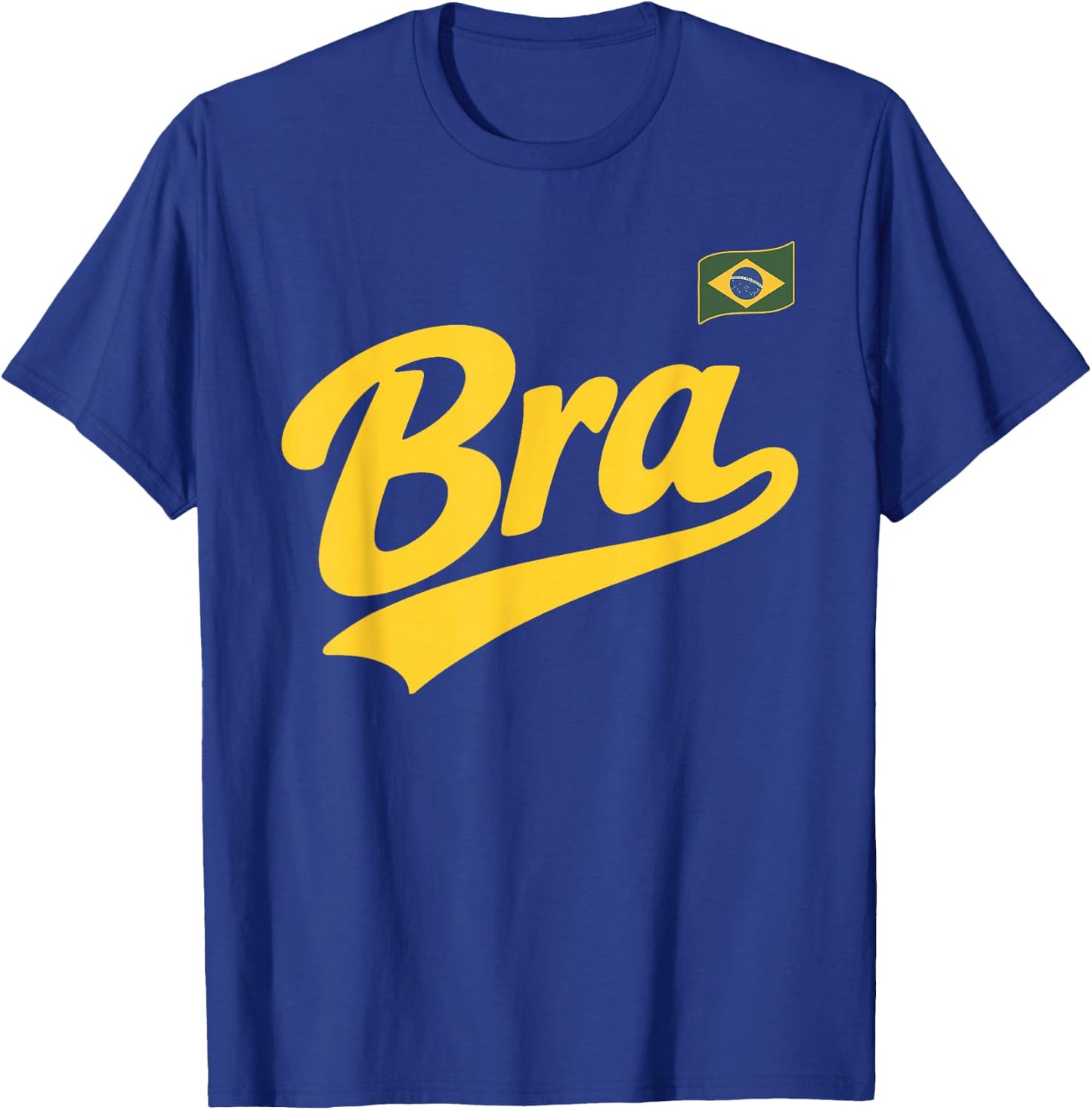 Brazil Vintage Script Fan T-Shirt - T-Shirt | Royal