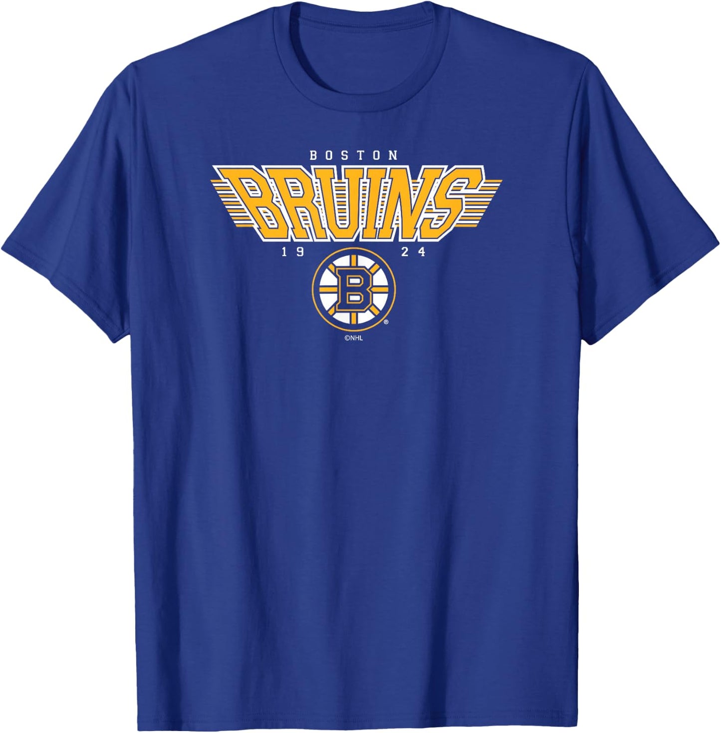 Boston Bruins Laser Black Officially Licensed T-Shirt - T-Shirt | Royal
