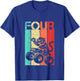 Kids 4th Birthday Boy Girl 4 Year Old Tiger And Monster Truck T-Shirt - T-Shirt | Royal