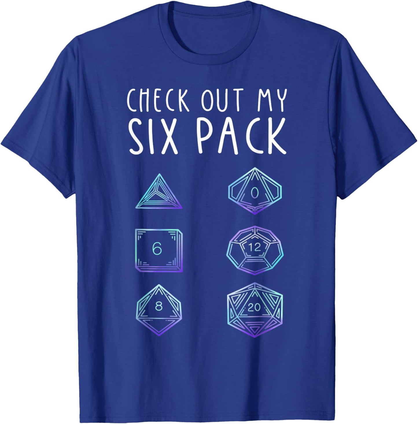Funny Check Out My Six Pack RPG Gamer Gift T-Shirt - T-Shirt | Royal