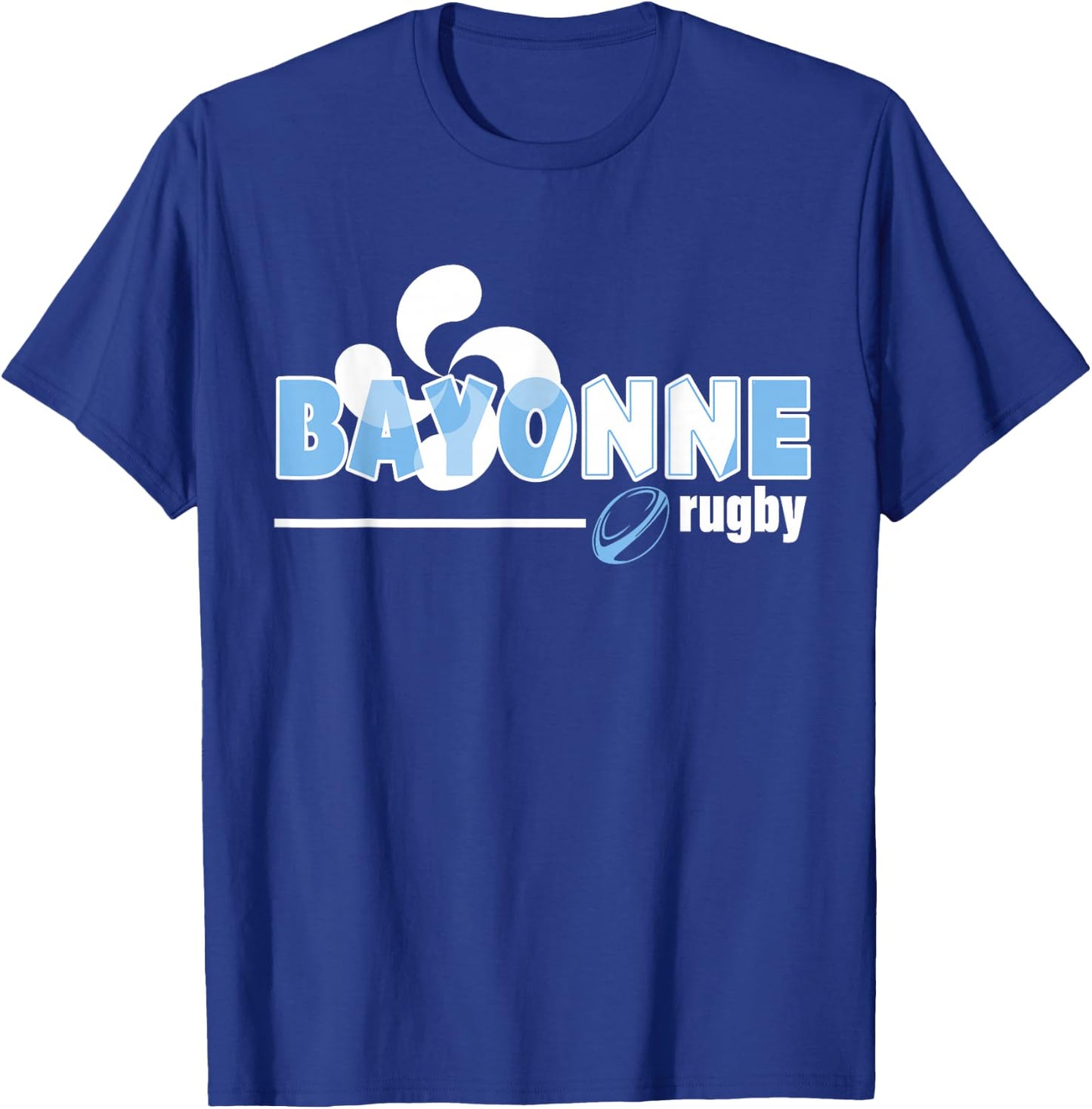 Rugby Bayonne Basque Country Supporter Man Woman Child , Black, S T-Shirt - T-Shirt | Royal