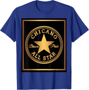 Chicano Brown Pride Gold T Shirt T-Shirt - T-Shirt | Royal