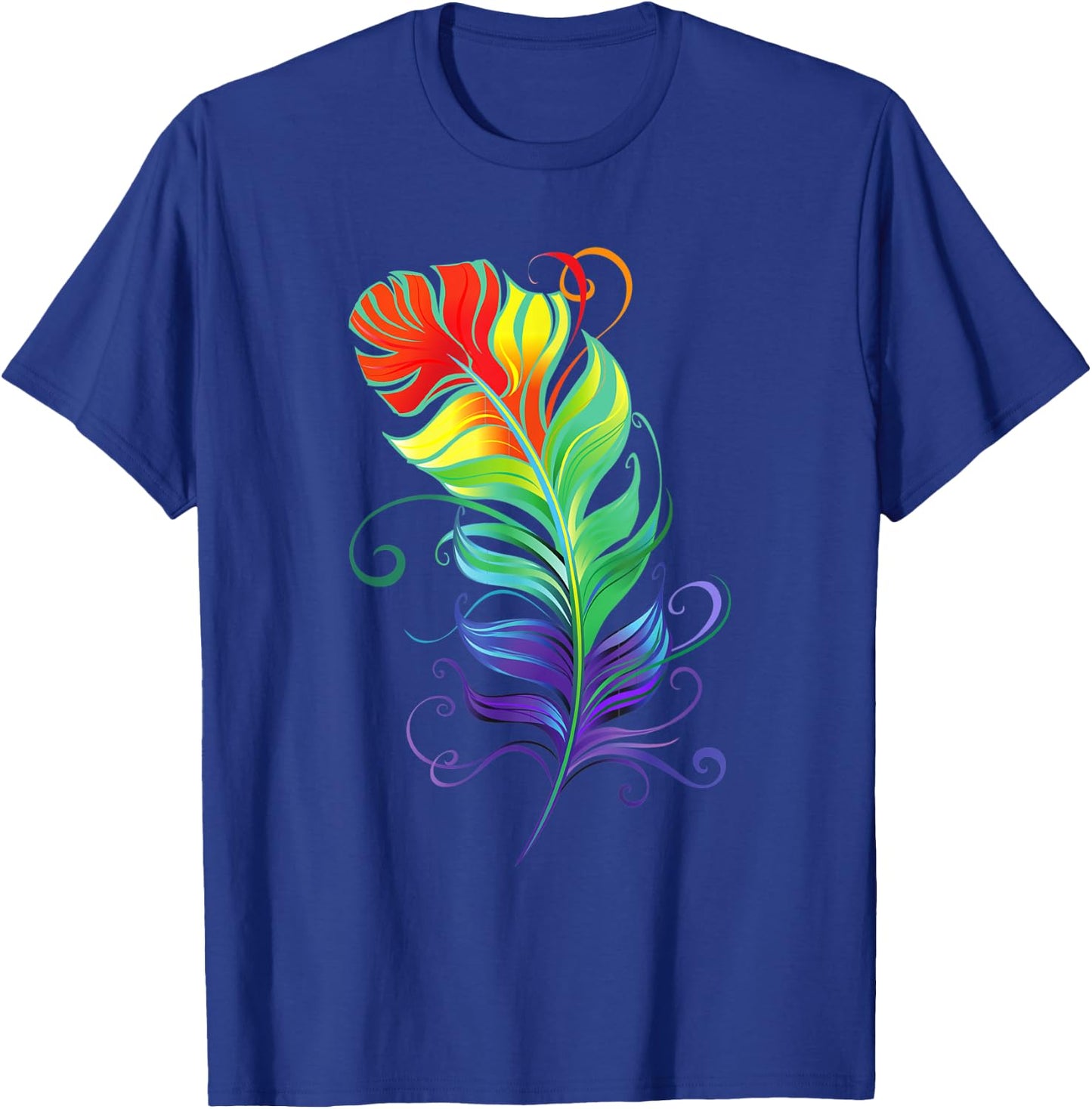 Rainbow To Celebrate autism, Funny Feather For Autism T-Shirt - T-Shirt | Royal