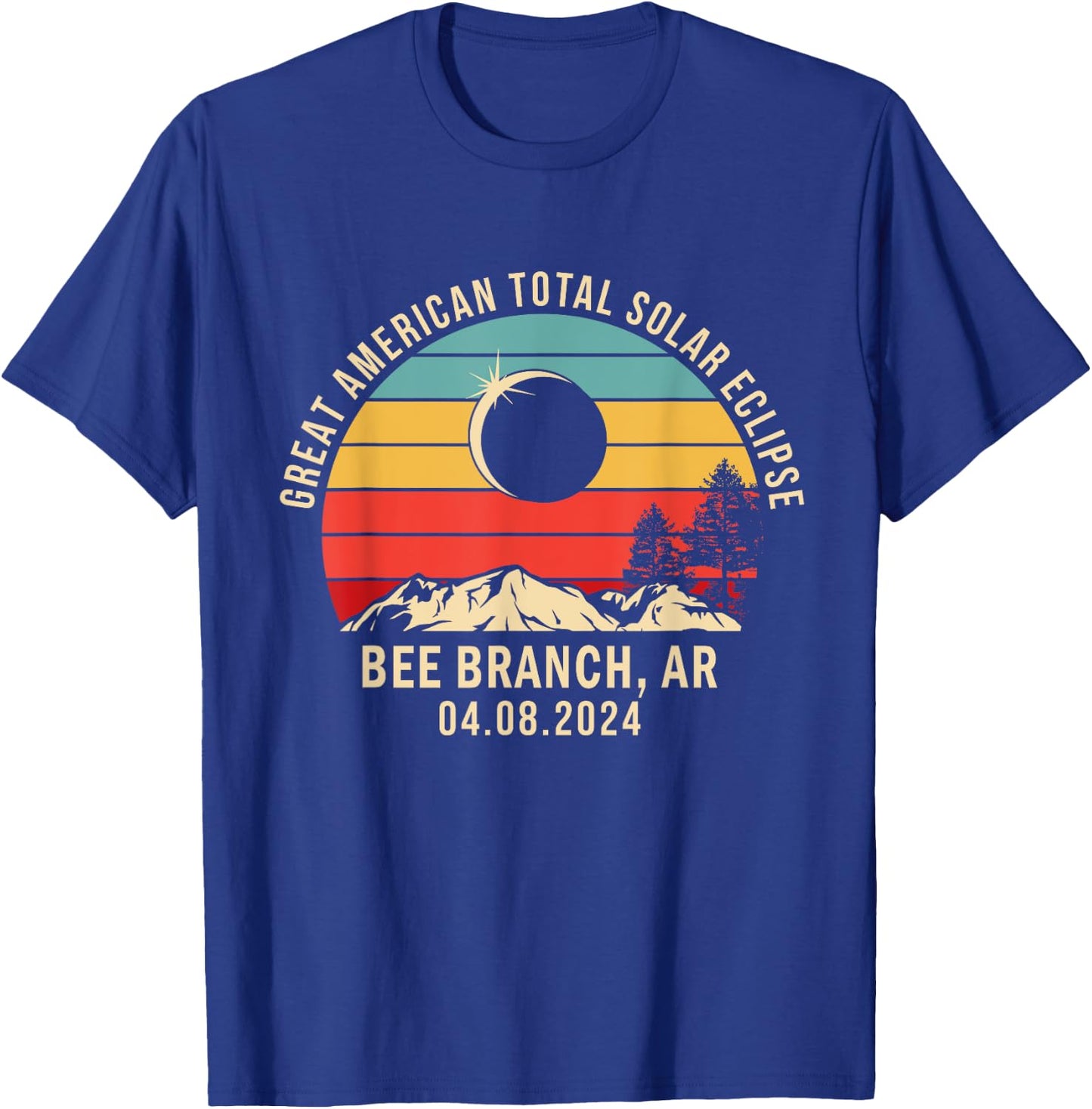 Bee Branch, AR Arkansas Total Solar Eclipse 2024 T-Shirt - T-Shirt | Royal