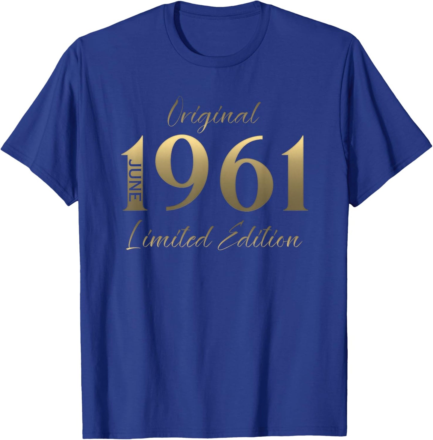 65 Ans Anniversaire Homme Cadeau Juin 1961 Vintage T-Shirt - T-Shirt | Royal