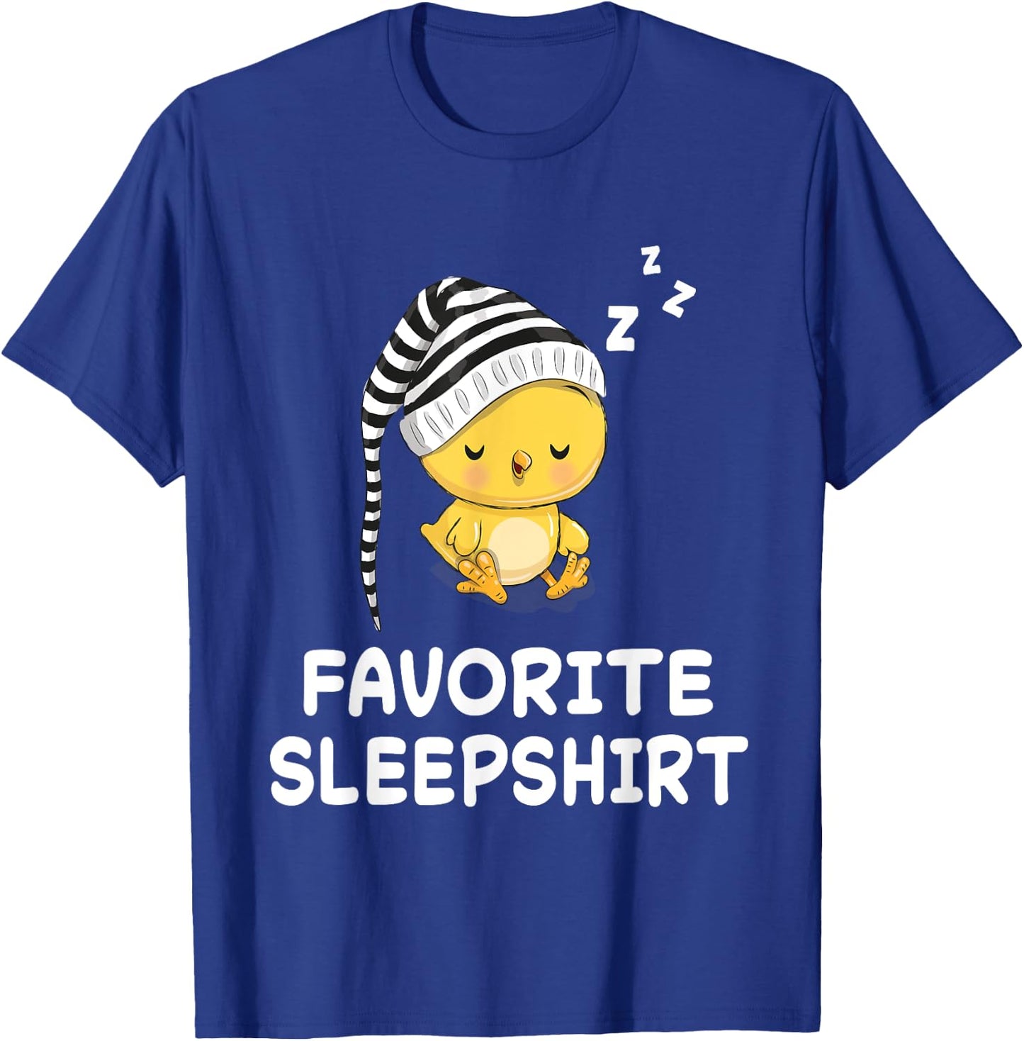 Chick Chicken Nap Sleeping Sleep Pajama Nightgown T-Shirt - T-Shirt | Royal