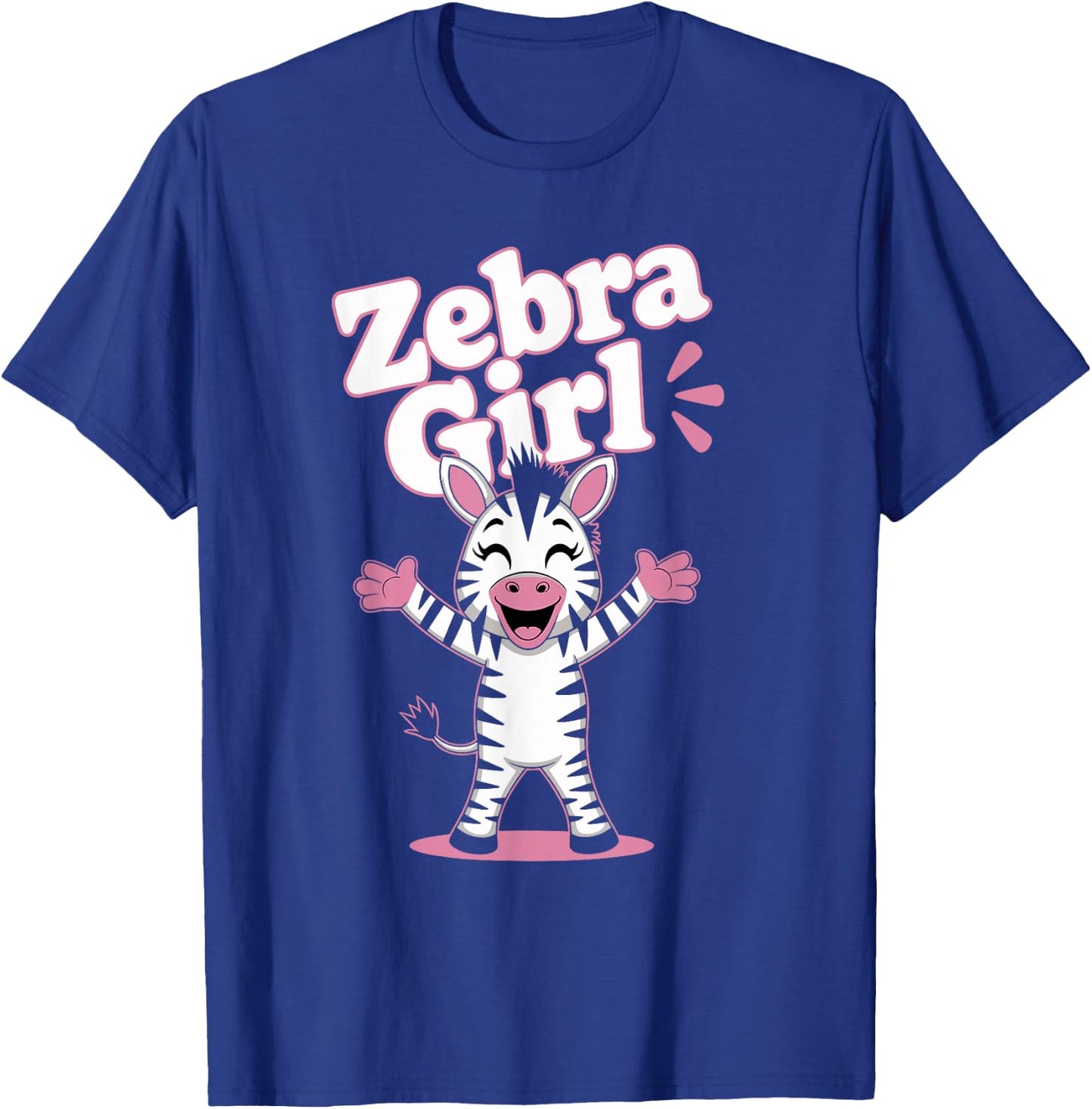 Zebra Girl | Childrens Zebras Product Youth Kids Girls Zebra T-Shirt - T-Shirt | Royal
