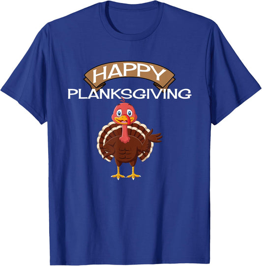 Plank 30 Day Plank Challenge Planksgiving Funny Exercise T-Shirt - T-Shirt | Royal
