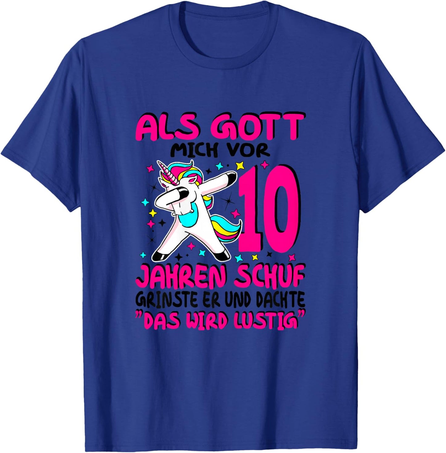 Girls 10 Years 10 Year Old 10 Birthday , White T-Shirt - T-Shirt | Royal