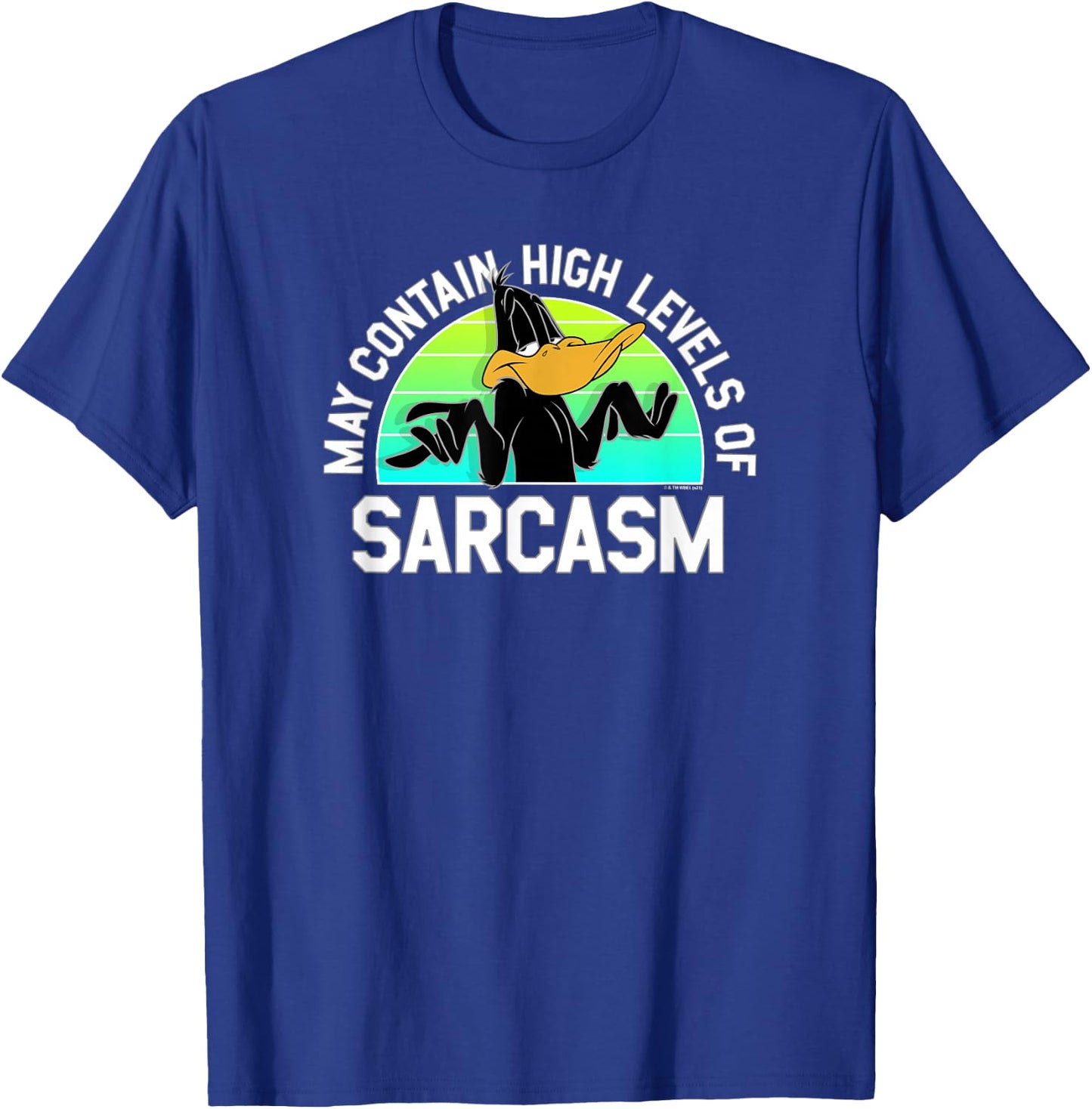 Looney Tunes Daffy Duck Contains High Levels of Sarcasm T-Shirt - T-Shirt | Royal