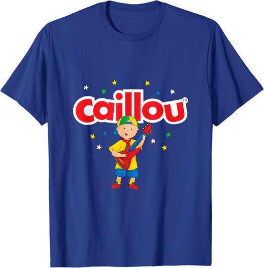 Caillou Plays Guitar , blue, s T-Shirt - T-Shirt | Royal