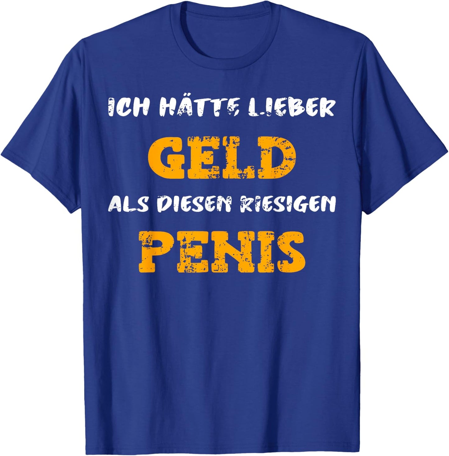 Fruitmaker funny shirts Ich wünschte ich hätte Geld statt Riesen Penis -Erwachsene Partygänger, humorvoll Schwarz S Klassische Passform Kurzarm T-Shirt - T-Shirt | Royal