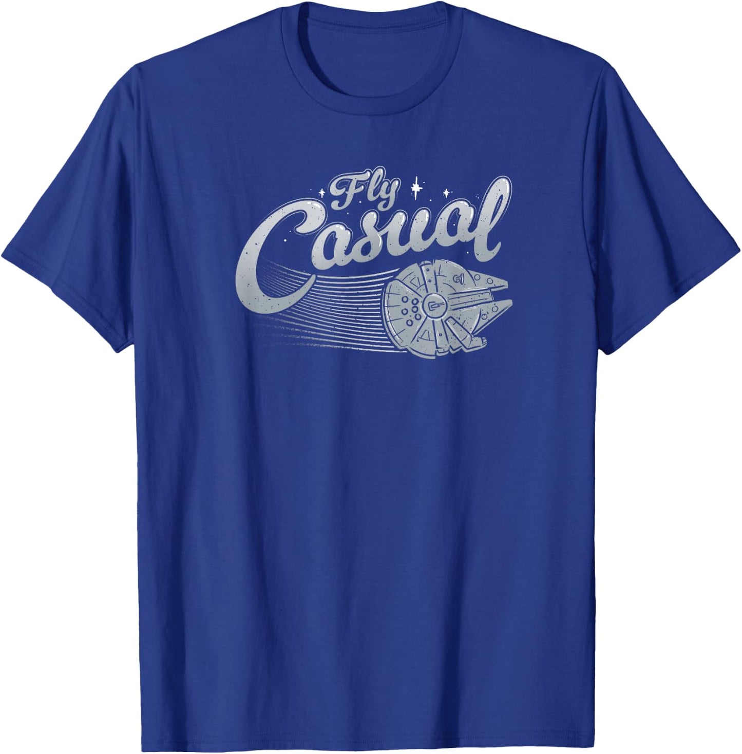 Star Wars Millennium Falcon Fly Casual Cool Logo T-Shirt - T-Shirt | Royal