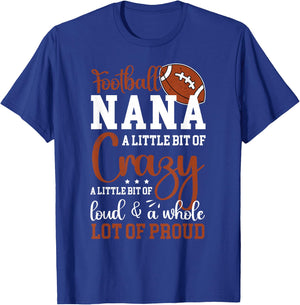 Football Nana Proud Nana of A Football Player T-Shirt - T-Shirt | Royal
