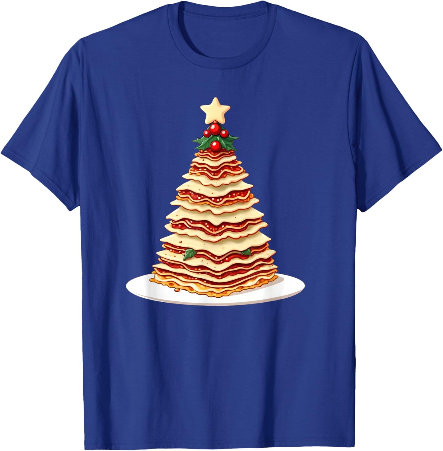 Lasagna Christmas Tree T-Shirt - T-Shirt | Royal